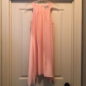 Pink, sleeveless chiffon dress